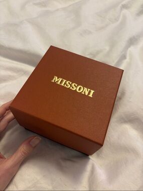 Missoni Watch or Accessory Box in Rust Brown with Gold Logo